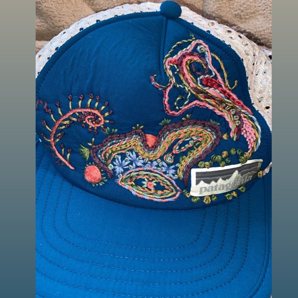 Patagonia hand embroidered hat